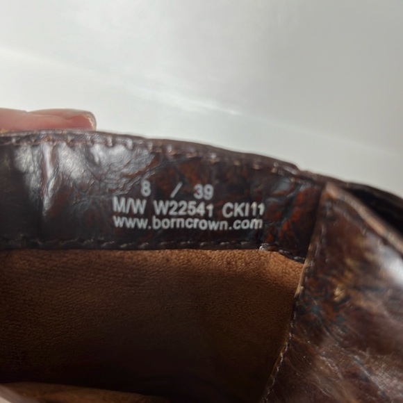Born Crown Sosie Tall Boots Brown Leather Size 8 - Picture 8 of 10